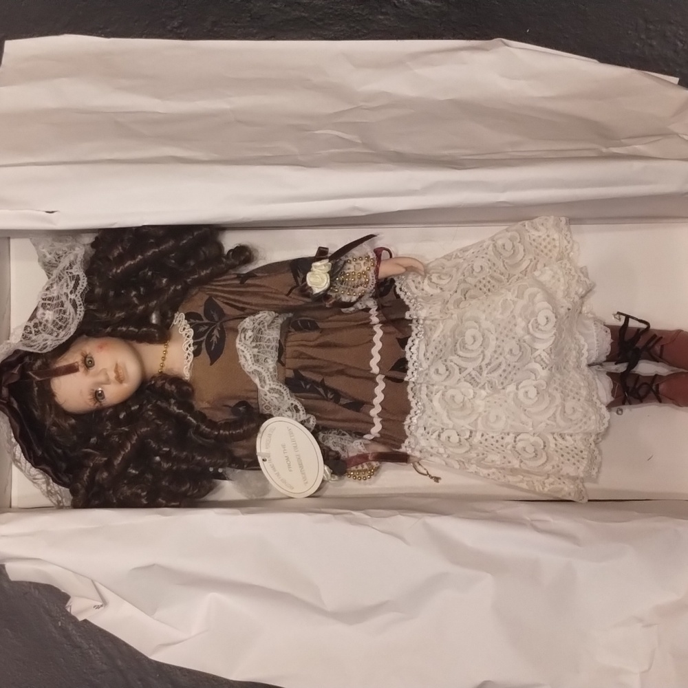 Duck house heirloom porcelain doll Knightsbridge collection